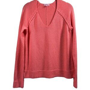 Lilly‎ Pulitzer Women's Sweater Small Coral Pullover Long Sleeve Knit Stretch